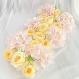HULIANFU Luxury Wedding Road Cited Flowers Rose Peony Hydrangea Mix DIY Arched Door Flower Row Window T Station Wedding Decoration