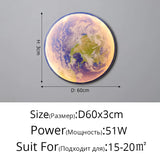 HULIANFU Modern LED Wall Lamp Moon Indoor Lighting For Bedroom Living Hall Room HOME Decoration Fixture Lights decorate Lusters Lamps