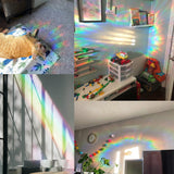 HULIANFU Sun Catcher Wall Stickers Rainbow Window Mirror Sticker Bedroom Decoration Window Decal for Home Decor Rainbow Maker
