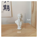 HULIANFU W&amp;G Nordic Vase Home Decor Vase Creative Human Head Portrait Flower Vases Room Decoration Resin David Flower Vase Room Decor