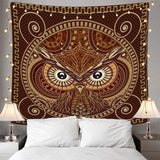 HULIANFU Tarot Card Tapestry Boho Tapestry Wall Hanging Owl Mysterious Witchcraft Beach Moon Phase Aesthetic Room Decor Tapestries Tapiz