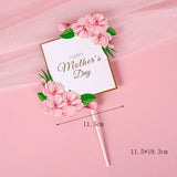 HULIANFU New Back Silk Gauze Skirt Happy Mothers Day Cake Topper Girl Birthday Cake Decoration Party Supplies Cake Decorating Tools