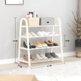 HULIANFU Shoe rack creative light luxury wind dust-proof storage shoe rack dormitory stainless steel
