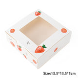 HULIANFU StoBag 5pcs Egg Yolk Crisp Cookie Baking Packing Box Donuts Chocolate Gift Clear Window Birthday Christmas Event &amp; Party Favors
