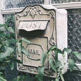 HULIANFU Outdoor Metal Mailbox For Storing Messages Leaving Message Decorate Your Home and Office Retro Rustic Mailbox