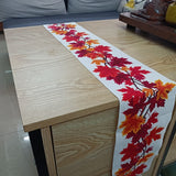 HULIANFU Thanksgiving Table Runner Pumpkin Maple Leaves Halloween Kitchen Dining Table Decoration Christmas For Outdoor Home Party Decor