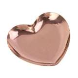 HULIANFU Nordic Stainless Steel Storage Tray Dish Jewelry Ring Organizer Bread Dessert Snack Plate Golden Heart Shaped Plate Home Decor