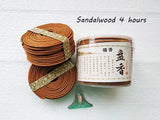 HULIANFU T 48pcs/box Natural Coil Incense Aromatherapy Fragrance Indoors Indian Buddhist Sandalwood Incense Without Censer