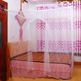 HULIANFU White Camping Mosquito Net Travel Repellent Tent Indoor Outdoor Insect Tent  4 Corner Post Canopy Hanging Bed With Storage Bag