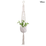 HULIANFU Macrame Handmade Plant Hanger Baskets Flower Pots Holder Balcony Hanging Decoration Knotted Lifting Rope Home Garden Supplies