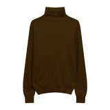 Hulianfu Winter High Quality Wwomen's Wool Sweater Solid Color High-neck Pullover Long-sleeved Knit Top