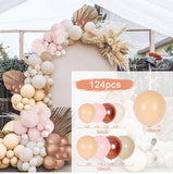 HULIANFU Macaron Pink Balloon Garland Arch Kit Wedding Birthday Party Decoration Kids Globos Rose Gold Confetti Latex Ballon Baby Shower