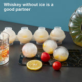 HULIANFU Round 4 Cavity Ice Mould Ice Ball Maker DIY Ice Cream Mold Plastic Whiskey Ice Cube Tray Bar Accessories Tool форма для льда