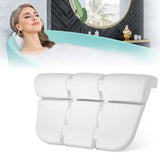 HULIANFU SPA Bath Pillow Bathtub Pillow with 3 Suction Cups EVA foldable Neck and Back Support Bath Tub Pillow For Home Spa Bathroom