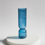 HULIANFU Nordic Glass Vase Small Glass Vases Flower Arrangement Home Decoration Accessories Modern Living Room Glass Ornament