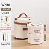 HULIANFU New Thermal Lunch Box Portable Japanese Style Bento Box Lunchbox Leakproof Food Container Microwave oven Dinnerware for Students