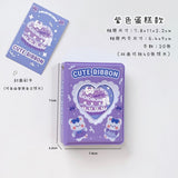 HULIANFU Lovely Bear photo album 3 Inch Love Heart Hollow Kpop Card Binder Name Card Book Photo Album Card Photocard ID Holder 40 Pockets