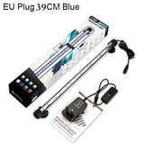 HULIANFU Waterproof LED Aquarium Lights Fish Tank Light Bar Blue/White 19/29/39/49CM Submersible Underwater Clip Lamp Aquatic Decor EU