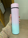 HULIANFU smart digital water bottle keeps cold and heat thermal bottle Stainless Steel Thermos for baby children kids terms