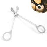HULIANFU Wick Trimmer Stainless Steel Candle Cutter Oil Lamp Trim Scissors Candle Extinguisher Horn Shape Candle Cover Tool  Accessories
