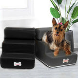 HULIANFU Pet Ramp Ladder Small Pet Steps Stair Dogs And Cats Pet 3 Steps Removable Non-Slip Ramp Climbing Detachable Bed Ladder