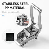 HULIANFU Stainless Steel French Fries Cutters Potato Chips Strip Cutting Machine Maker Slicer Chopper Dicer Home Kitchen Gadgets