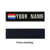 HULIANFU National Flag 10X2.5cm Embroidery Custom Name Text Patch Stripes Badge Iron On Or Sew On Or Velcros Patches For