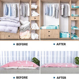 HULIANFU Reusable Vacuum Bag and Pump Cover for Clothes Storing Large Plastic Compression Empty Bag Travel Accessories Storage Container