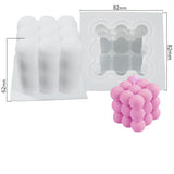 HULIANFU Rhombus Columnar Candle Mould Silicone Mold DIY Scented Candle Soap Craft Gift Making Resin Casting Wax Homemade Decoration