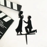 HULIANFU MR&amp;MRS Acrylic Wedding &amp; Engagement Cake Topper Lover Valentine  Day Baking Decoration You&amp;me Anniversary Cake Party Favors