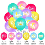 HULIANFU Ramadan Kareem Banner Latex Balloons Set Muslim Islamic Festival Party DIY Decoration Eid Al Adha Gifts