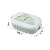 HULIANFU Kawaii Portable Lunch Box For Girls School Kids Plastic Picnic Bento Box Microwave Food Box With Compartments Storage Containers
