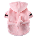 HULIANFU Pet Dog Towel Pajama with Hood Thickened Luxury Soft Cotton Hooded Bathrobe Quick Drying and Super Absorbent Dog Bath Towel