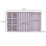 HULIANFU Velvet Jewelry Display Tray Case Hot Sales Stackable Exquisite Jewellery Holder Portable Ring Earrings Necklace Organizer Box