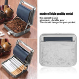 HULIANFU NEW Creative Design 88*79*22mm Metal Automatic Cigarette Tobacco Weed Kitchen Smoking Smoke Roller Rolling Machine Box Case Tin