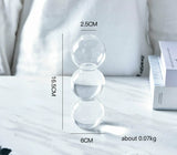 HULIANFU Nordic Creative Glass Bubble Vase Flower Arrangement Spherical Art Flower Ornaments Vases Decoration Home Birthday Gift
