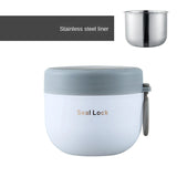 HULIANFU Mini Thermal Lunch Box Food Container with Spoon Stainless Steel Vaccum Cup Soup Cup Insulated Lunch Box taza desayuno portatil