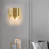 HULIANFU Luxury Modern Crystal Wall Lamps for Hotel Club Bedroom Bedside Living Room TV Background Study Wall Lights Home Decor Lighting