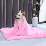 HULIANFU Soft Long Plush Pet Blanket Multi-Use Mat Sofa Cover Comfortable Warming Shag Blankets for Puppy Dog and Cats