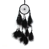 HULIANFU New Indian Style Dreamcatcher Moon Handmade Wind Chimes Wall Ornament Girls Room Decoration Feather Dream Catcher