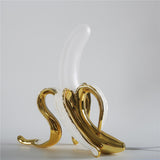 HULIANFU Table Lamp Italy Banana Desk Lamp Night Lights Led Bedroom Bedside Living Room Glass Modern Home Decor Lighting Fixtures