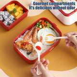 HULIANFU Kawaii Portable Lunch Box For Girls School Kids Plastic Picnic Bento Box Microwave Food Box With Compartments Storage Containers