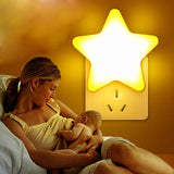 HULIANFU Star Shape Lamp LED Night Lights Bedside Wall Lamp Remote Sensor Control Cartoons Sleeping Light Nursery Children  Bedroom Lamp