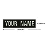 HULIANFU National Flag 10X2.5cm Embroidery Custom Name Text Patch Stripes Badge Iron On Or Sew On Or Velcros Patches For
