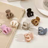 HULIANFU Sweet Solid Color Hair Clip for Women Girls Hair Claw Chic Barrettes Claw Crab Hairpins Styling Fashion Spring Hair Accessories