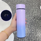 HULIANFU smart digital water bottle keeps cold and heat thermal bottle Stainless Steel Thermos for baby children kids terms