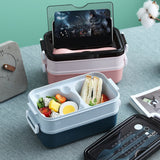 HULIANFU Lunch Box Bento Box for School Kids Office Worker 3layers Microwae Heating Lunch Container Food Storage Box