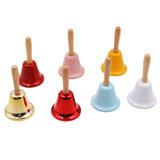 HULIANFU  Christmas Hand Bell Bauble Jingle Bells Gold School Handbell Restaurant Supplies Xmas Noel New Year 2023 Adornos De Navidad