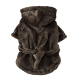 HULIANFU Pet Dog Towel Pajama with Hood Thickened Luxury Soft Cotton Hooded Bathrobe Quick Drying and Super Absorbent Dog Bath Towel