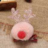 HULIANFU  1/2pcs Cute Deer Ear Hairpins Christmas Barrettes Hair Decorationd Beautiful Deer Antlers Hair Clips Hair Accessories Girls Gift